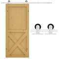 6FT Rustic Interior Sliding Barn Door Mounting Hardware Kit - White