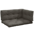 Polsterauflage Gartenmöbelsitzkissen Sitzauflage, wetterbeständig, Knopfheftung, 120 cm x 80 cm x 12 cm, Grau