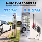 Mobile Wallbox 11kW 8m Typ 2 CEE 6–16A auf Typ 2 IP65 für EV PHEV