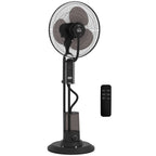 Ventilator mit Wasserkühlung, Luftbefeuchter, 10° Neigbar 70° Oszillierend 3 Geschwindigkeitsstufen 75W, Schwarz