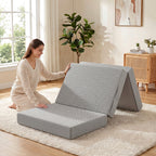 Klappmatratze 200 x 90 cm, 15 cm faltbare Matratze, tragbare Bodenmatratze mit waschbarem Bezug, Oeko-Tex geprüft