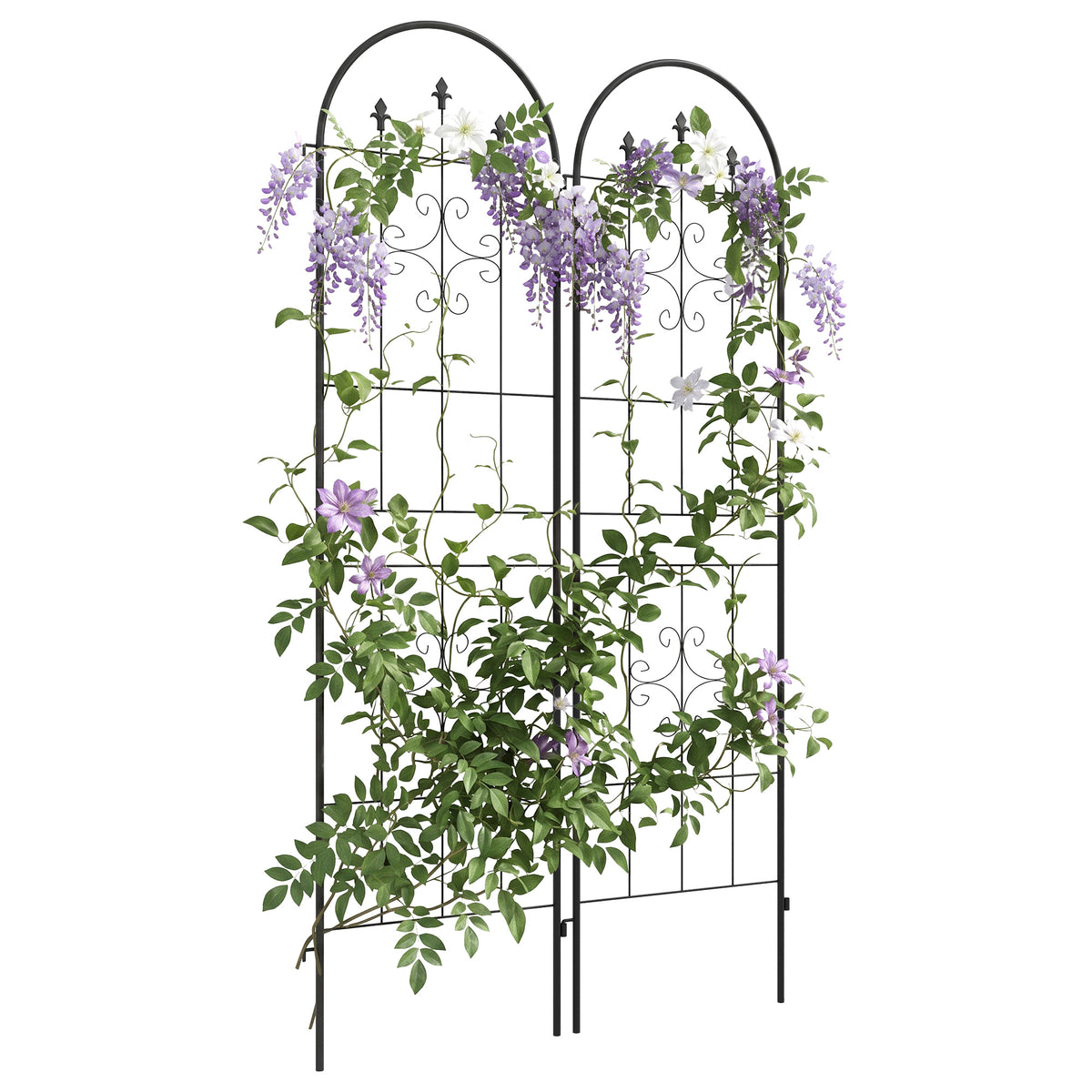 Set of Two Spiral Anchor Garden Trellis Panels