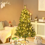 Weihnachtsbaum Christbaum künstlicher Weihnachtsbaum, inkl. Schmuck  95 cm x 95 cm x 150 cm, Grün
