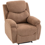 Relaxsessel, Fernsehsessel mit Liegefunktion, Leinenoptik, für Wohnzimmer, Schlafzimmer Dunkelbraun