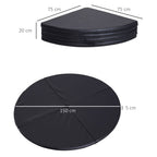 Pole-Dance-Matte, 5 cm dicke runde Kunststoff-Matte f¨¹r Pole-Dance-¨¹bungen, Gymnastik, Yoga, Schwarz