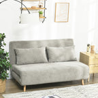 Schlafsofa, G?stebett, 3-fach verstellbare R¨¹ckenlehne, Leinenoptik, bis 120 kg, 141 x 90 x 81 cm, Grau