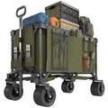 Bollerwagen, klappbar, 7 Seitentaschen, verstellbarer Griff, bis 120 kg, Stahl, gr¨¹n, 100 x 48 x 100,5 cm