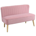 Sofa 2-Sitzer Stoffsofa Couch Polstersofa Loungesofa breit Rosa
