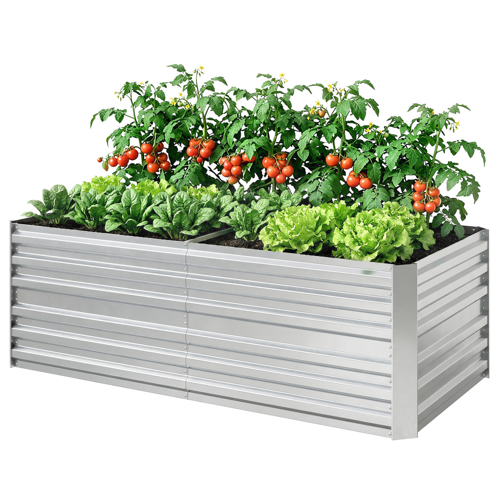 Pflanzenk¨¹bel, Handliches Blumenbeet zum Anpflanzen, Hegen und Pflegen, Hochbeet, Stahl, Silber