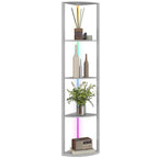 LED Stehlampe 5-stufige dimmbar Stehleuchte mit Regal, RGB Farbwechsel, Fernbedienung