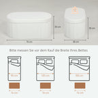 Sitzbank mit Stauraum Klappbar Polsterbank mit Samt-Optik für Wohnzimmer 76 x 38 x 35 cm Creme