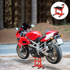 Steel Motorbike Jack Lift, 27.5 / 39.5 H cm - Red