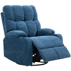Relaxsessel mit Fu?st¨¹tze, Liegesessel, drehbar, bis 150 kg, Stahlrahmen, 88x96x108cm, Dunkelblau