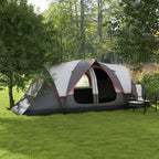 Camping Tent for 6 Man with 2000mm Waterproof Rainfly and Carry Bag for Fishing Hiking Festival, Grey