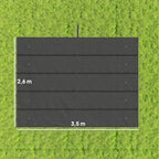 Retractable Pergola Cover, 3.5 x 2.6 m Replacement Canopy Fabric for 4 x 3 m Frame, Roof Top Only, Dark Grey