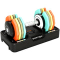 Verstellbare Hantel, 5 kg/10 kg/15 kg/20 kg/25 kg Platzsparende Hanteln mit rutschfestem Griff