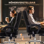 Bürostuhl Ergonomisch mit Vibrationsmassage und Wärme, Schwarz