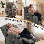Relaxsessel Elektrisch Fernsehsessel mit Aufstehhilfe Grau