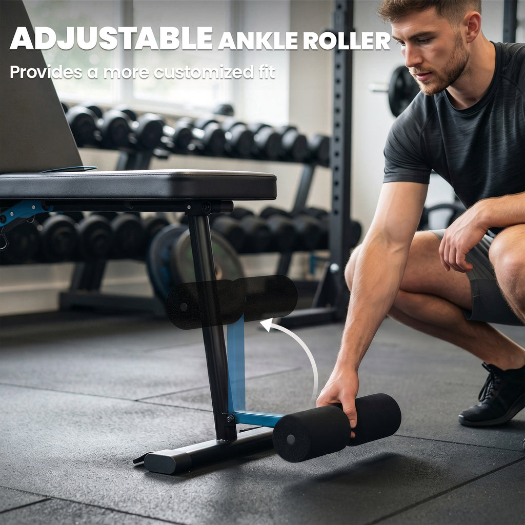 Hantelbank verstellbar Trainingsbank mit Beinstrecker 7-Fach Rückenlehne, verstellbar Polster 300 kg Last