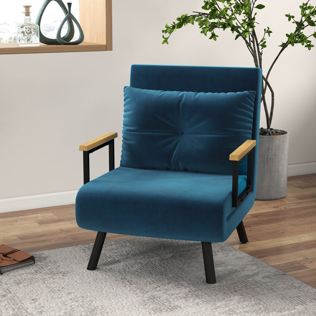 Relaxsessel im Skandidesign, Liegesessel, Lesesessel. ink. Kissen mit Knopfhefung, Schwarz + Natur