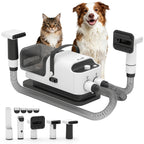 Hundeschermaschine mit Staubsauger Leise Hundehaarschermaschine Weiß