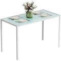 Esstisch Küchentisch großer Tisch, modernes Design, 120 cm x 60 cm x 75 cm, Weiß
