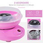 Zuckerwattemaschine, einfach zu bedienendes Zuckerwattegerät, für Erwachsene und Kinder, Edelstahl, PP, Rosa