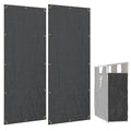 Abdeckung f¨¹r Brennholzregal, 2er-Set, wetterfest & staubdicht, 148 x 62 cm, Schwarz