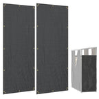 Abdeckung f¨¹r Brennholzregal, 2er-Set, wetterfest & staubdicht, 148 x 62 cm, Schwarz