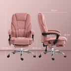 Ergonomischer B¨¹rostuhl mit Massagefunktion, Fu?st¨¹tze, drehbar, rollbar, Rosa