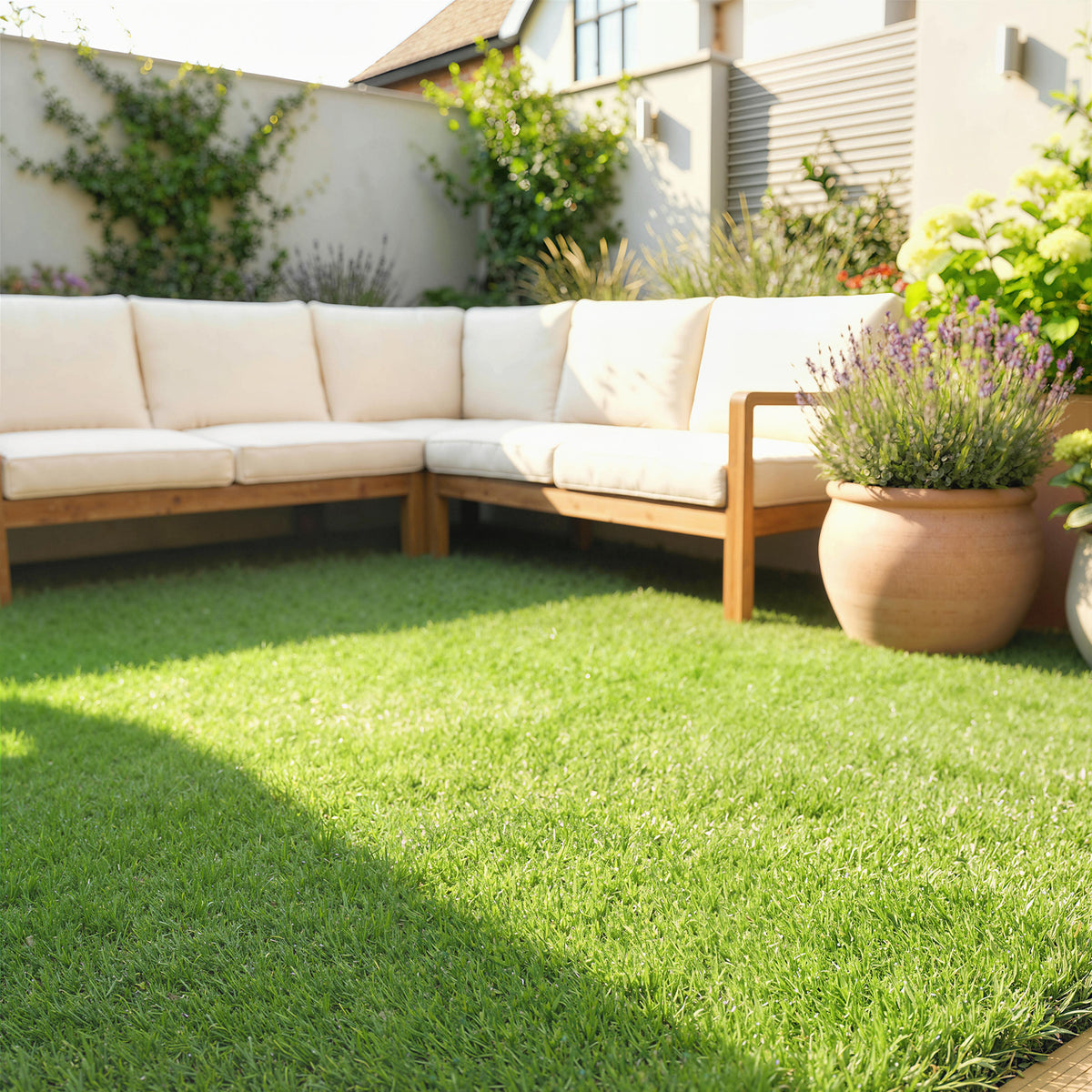 Kunstrasen 100x400cm selbstentwässernd Outdoor Teppich mit 10mm Höhe Grün