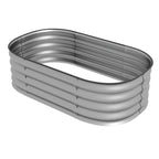 Hochbeet Pflanzenbeet Modulares Hochbett, wetterbest?ndig, offener Boden, 105 x 62 x 30 cm, Silber