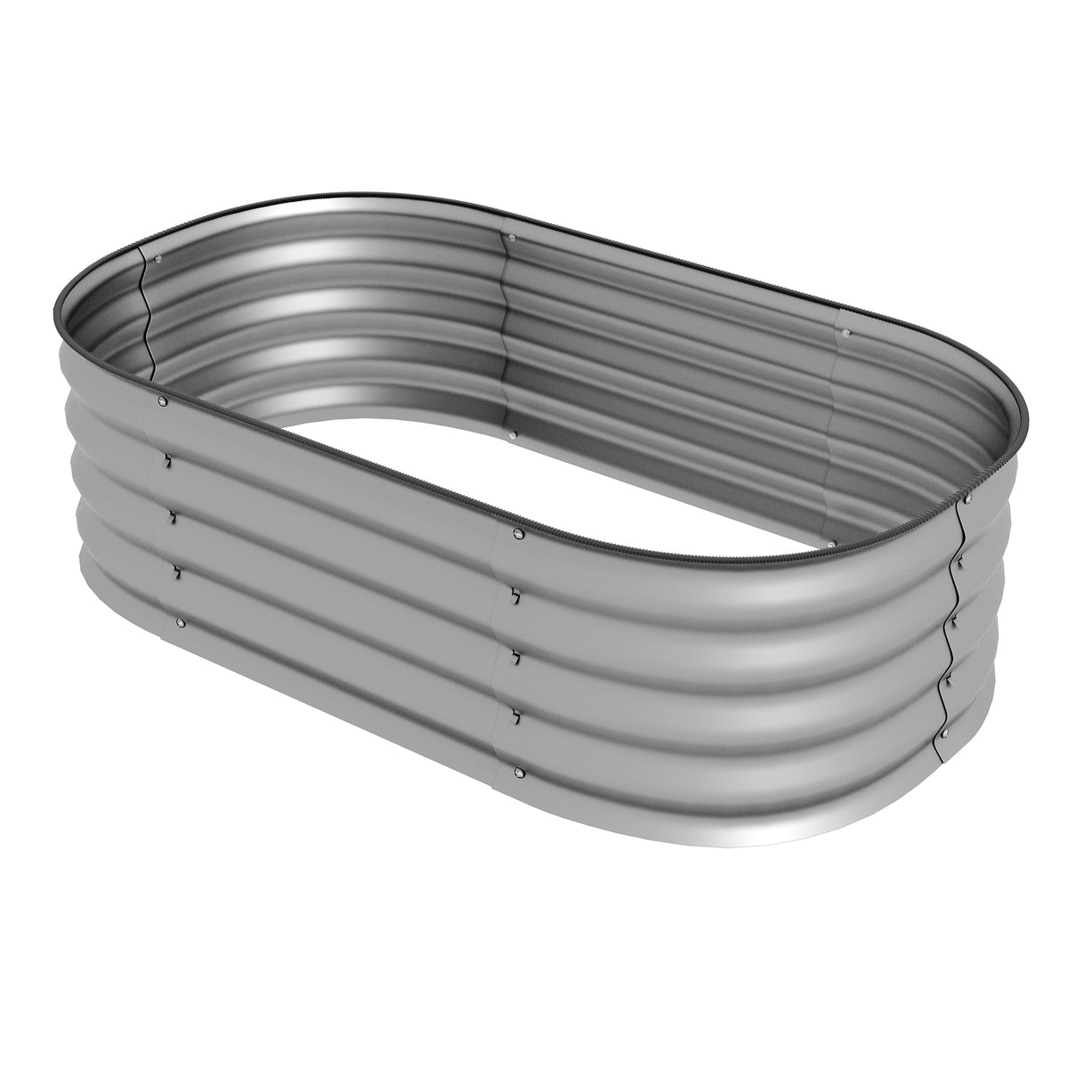 Hochbeet Pflanzenbeet Modulares Hochbett, wetterbest?ndig, offener Boden, 105 x 62 x 30 cm, Silber