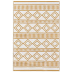 Outdoorteppich Terrassenteppich, wetterbest?ndig, modernes Design, 121 cm x 182 cm x 0,3 cm, Gr¨¹n + Creme
