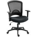 Netz-B¨¹rostuhl, verstellbarer Schreibtischstuhl mit Netzstoff-R¨¹ckenlehne, rollbar, mit Kippfunktion, Schwarz