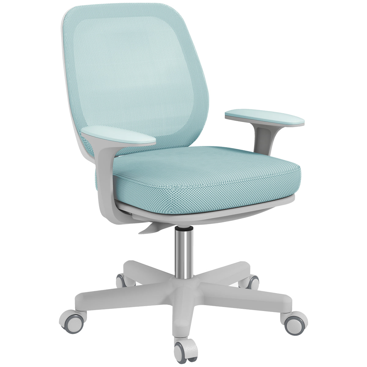 Bürostuhl, Ergonomisch Schreibtischstuhl mit Drehfunktion, Höhenverstellbar 55 x 48 x 82,5-94,5 cm Grün