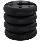 Pavillon Standfuß 4 Stk. Gewicht Partyzelt Pavillongewicht befüllbar bis 5 kg Gewichte für Pavillon Beschwerer für Pavillons Ø25 x 6 cm Schwarz