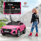 Elektro Kinderauto 12V Elektrofahrzeug Audi E-tron Elektroauto mit Fernbedienung, Sicherheitsgurt, f¨¹r 3-5 Jahre