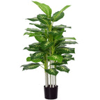 Kunstpflanze, Kunststoff-Pflanze, Zementtopf, Indoor und Outdoor, 120 cm, Gr¨¹n