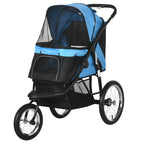 Foldable Pet stroller, Dog Buggy with Three Wheels, for Small/Medium Dogs, Blue