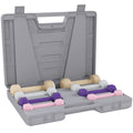 Hantelset 4 Paar 0,5kg-10kg Hanteln mit Koffer, Hantel-Set aus Gusseisen, Hexagon