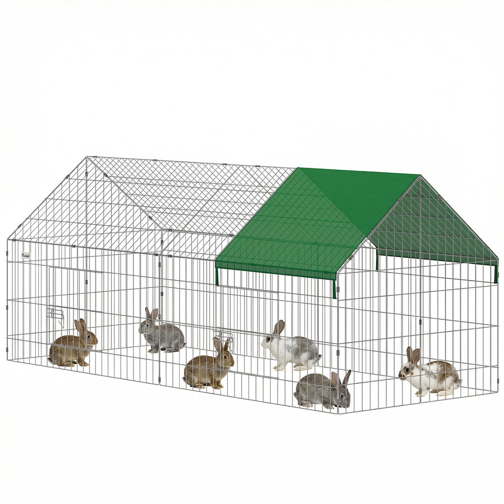 Kleintierstall Entenstall mit Spitzdach 180 x 75 x 75 cm Grün