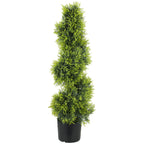 K¨¹nstliche Zypresse 90cm Kunstpflanze in Spiralform, Plastik K¨¹nstliche Pflanzen im Topf, Moderne Dekoration