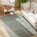 Teppich f¨¹r drinnen und drau?en, Boho-Design, leicht zu reinigen, Grau