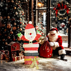 97er LED Weihnachtsdeko, Weihnachten Weihnachtsmann in warmweiß, Stahlrahmen Mehrfarbig