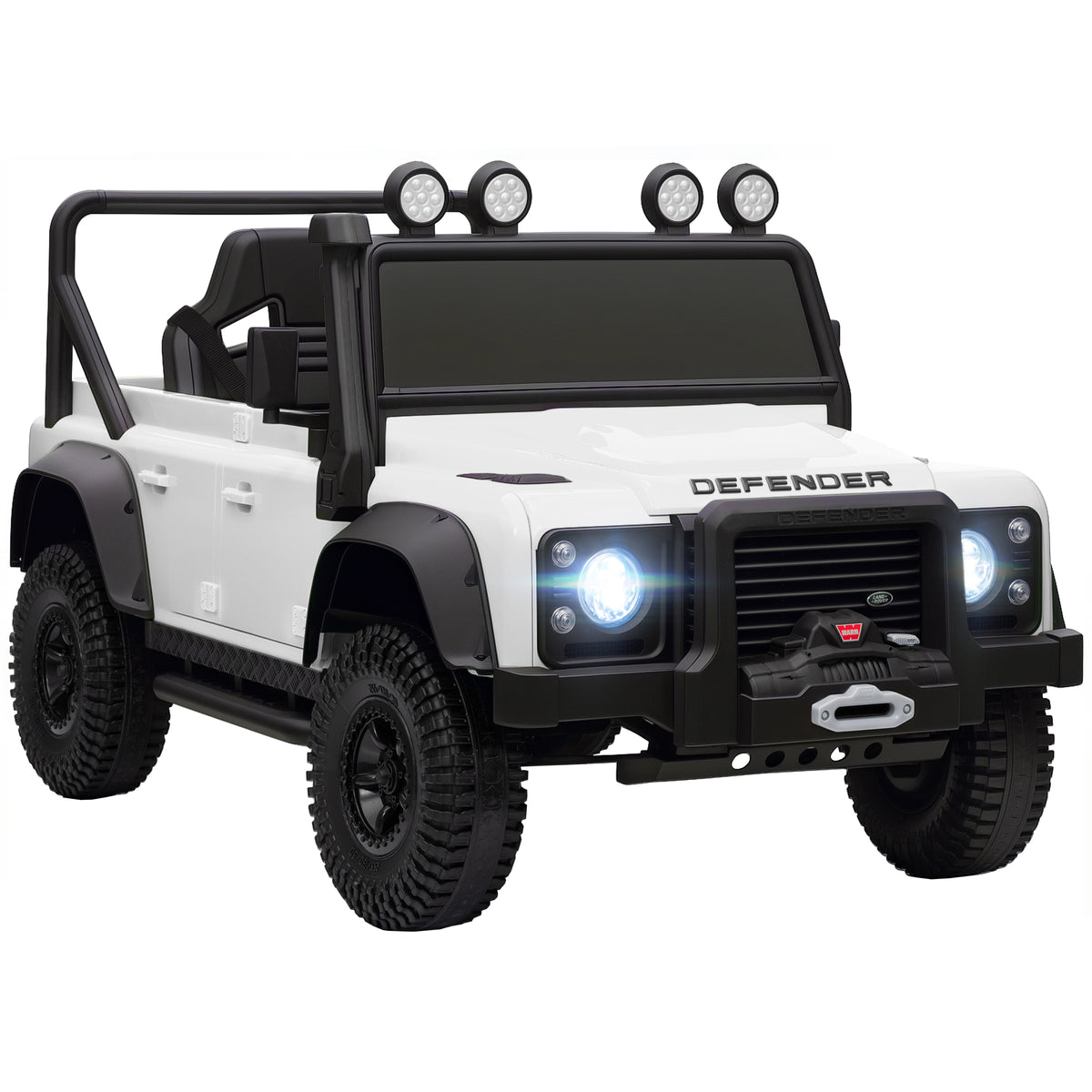 Kinder-Elektroauto, 12V Batterie-Betrieb, Fernbedienung, Musik-Funktion, Hupe, LED-Lichter, Wei?