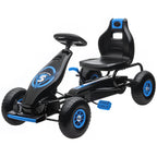 Kids Pedal Go Kart, with Adjustable Seat, Inflatable Tyres - Blue
