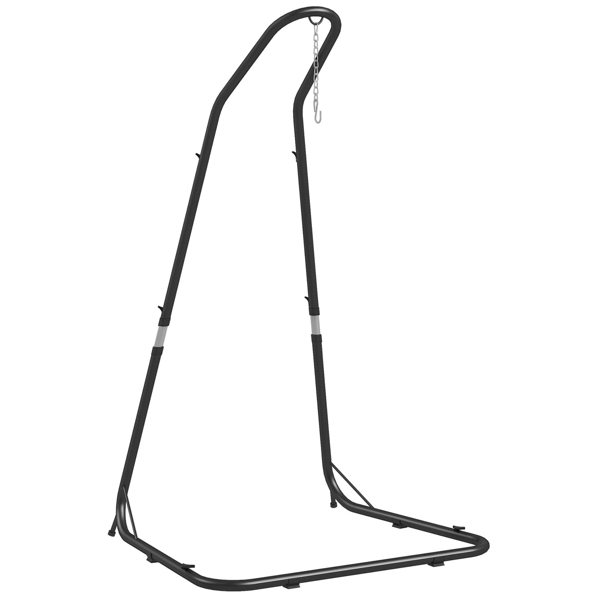 Hängesesselständer Gestell für Hängesessel Hängesesselhalterung, 133 cm x 116 cm x 195/230 cm, Schwarz