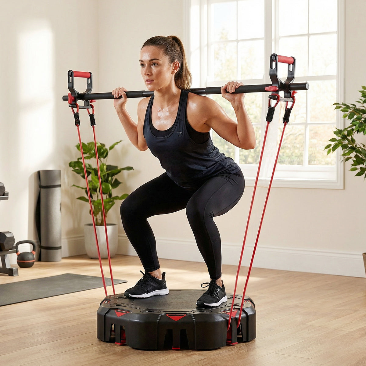 Liegestützbrett 7-in-1 Verstellbares Push Up Board mit Widerstandsbändern Rollen Türanker, Faltbar