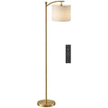 LED Stehlampe Stufenlos Dimmbar mit Fußschalter Timer Gold